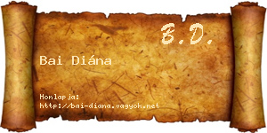 Bai Diána névjegykártya